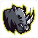 Rhinocéros sticker autocollant interrupteur