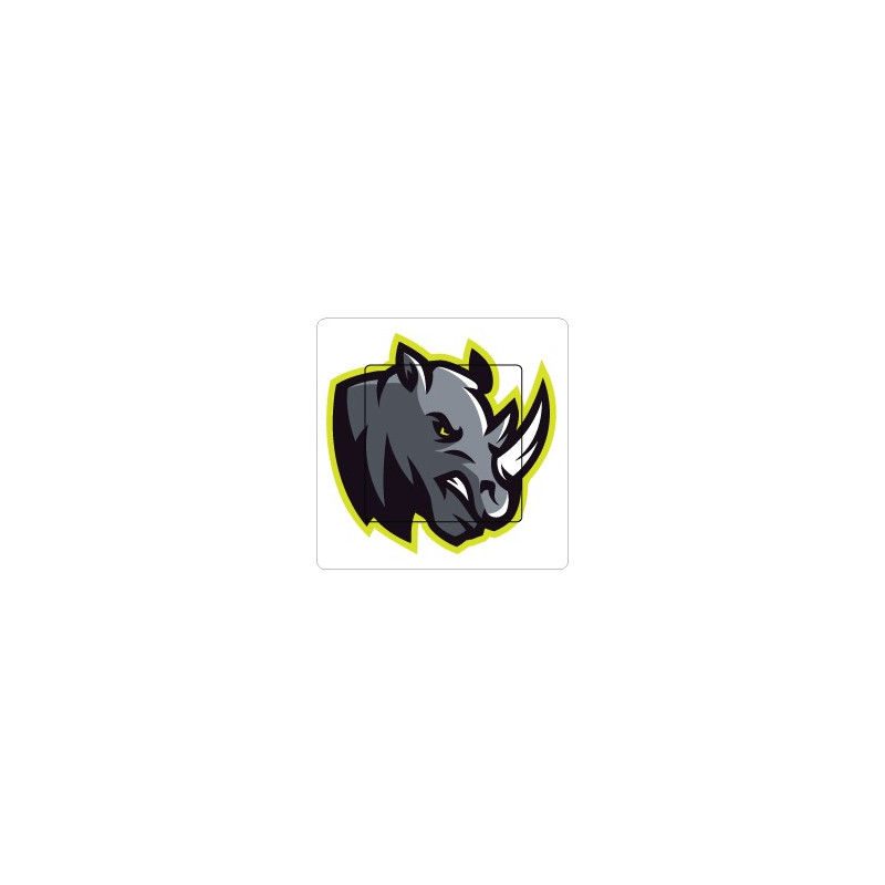 Rhinocéros sticker autocollant interrupteur