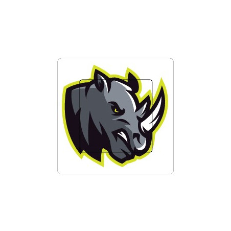 Rhinocéros sticker autocollant interrupteur