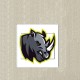 Rhinocéros sticker autocollant interrupteur