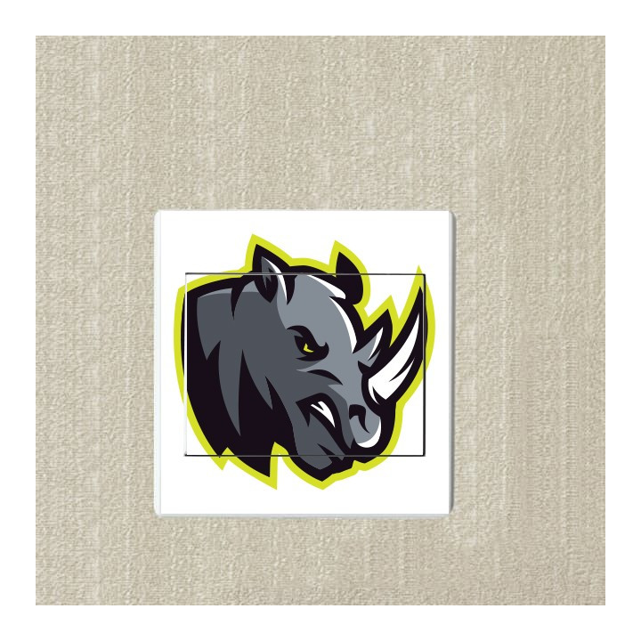 Rhinocéros sticker autocollant interrupteur