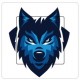 Loup sticker autocollant interrupteur