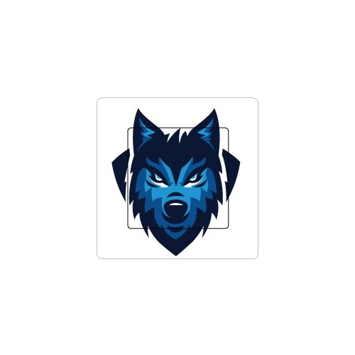 Loup sticker autocollant interrupteur
