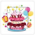 Gâteau Anniversaire sticker autocollant interrupteur