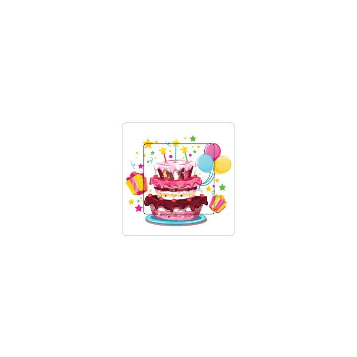 Gâteau Anniversaire sticker autocollant interrupteur