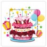 Gâteau Anniversaire  sticker autocollant interrupteur