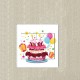 Gâteau Anniversaire sticker autocollant interrupteur
