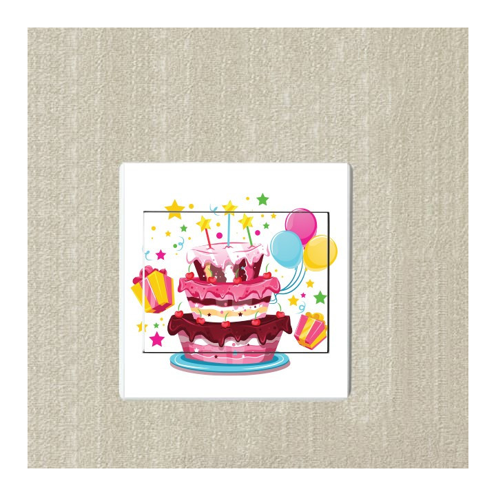 Gâteau Anniversaire sticker autocollant interrupteur