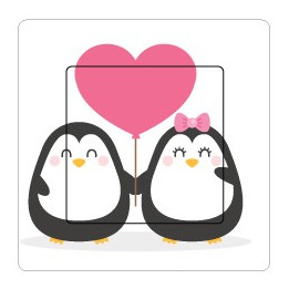 Pingouins mignons sticker autocollant interrupteur