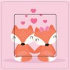 Couple de renard sticker autocollant interrupteur