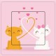 Couple de chat sticker autocollant interrupteur