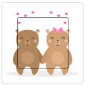 Couple d'ours sticker autocollant interrupteur