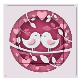 Couple d'oiseaux sticker autocollant interrupteur