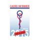 Caducée Cadre Infirmier Date sticker autocollant