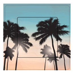 Palmiers sticker autocollant interrupteur