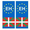 Basque EH europe autocollant plaque