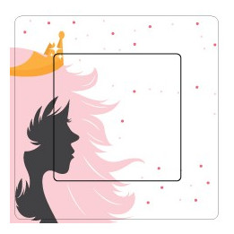 Femme élégante sticker autocollant interrupteur