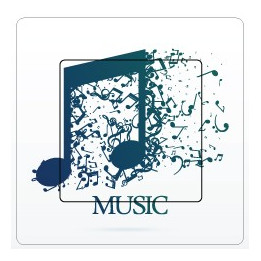 Musical 3 sticker autocollant interrupteur