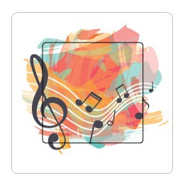 Musical 4 sticker autocollant interrupteur