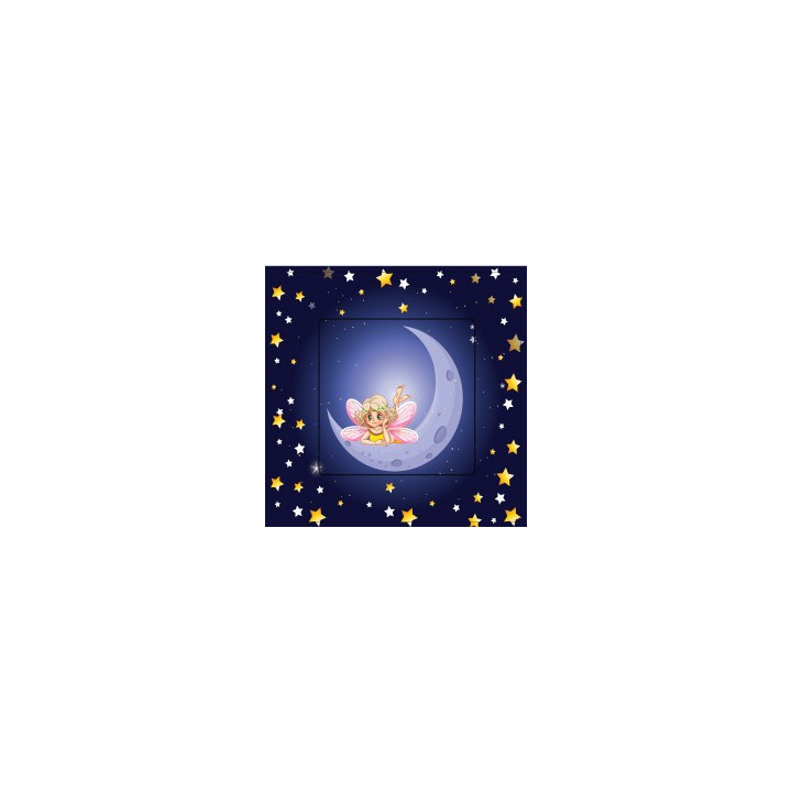 Fée sur la lune sticker autocollant interrupteur