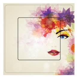 Femme aquarelle sticker autocollant interrupteur