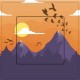 Paysage 6 sticker autocollant interrupteur