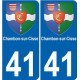 41 Chambon-sur-Cisse autocollant plaque immatriculation ville sticker auto