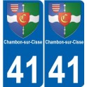 41 Chambon-sur-Cisse autocollant plaque immatriculation ville sticker auto