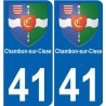 41 Chambon-sur-Cisse autocollant plaque immatriculation ville sticker auto