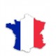 Autocollant Drapeau Carte France sticker 40 cm