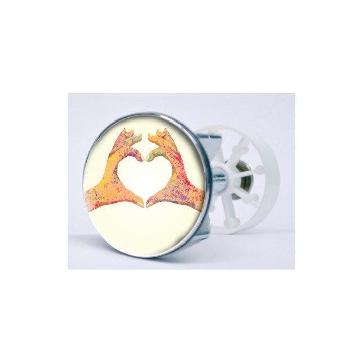 Stickers visage heureux autocollant bonde lavabo évier bouchon
