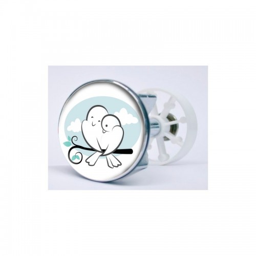 Stickers visage heureux autocollant bonde lavabo évier bouchon