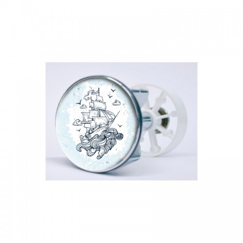Stickers visage heureux autocollant bonde lavabo évier bouchon