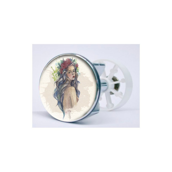 Stickers visage heureux autocollant bonde lavabo évier bouchon