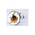 Stickers visage heureux autocollant bonde lavabo évier bouchon