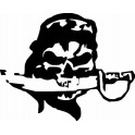 Autocollant tête de mort skull sticker Pirate