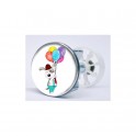 Stickers visage heureux autocollant bonde lavabo évier bouchon