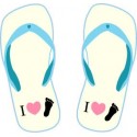 Autocollant sticker adhesif thong I love 