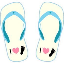 Autocollant sticker adhesif thong I love 