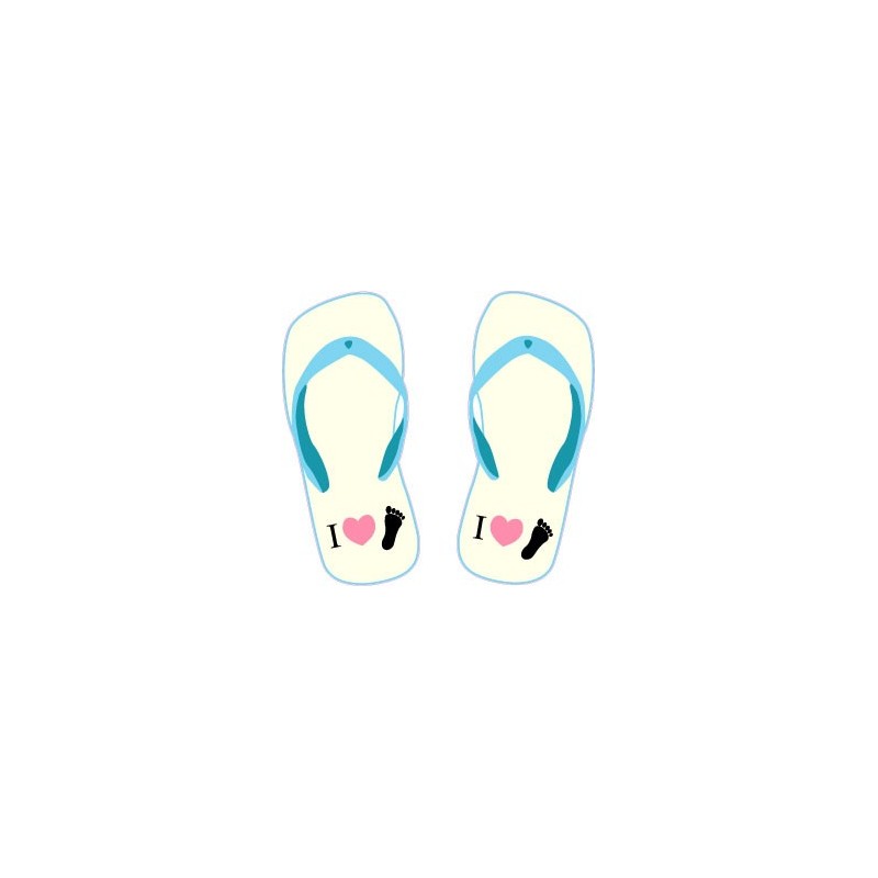 Autocollant sticker adhesif thong I love 