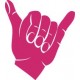 Autocollant shaka main rose sticker logo