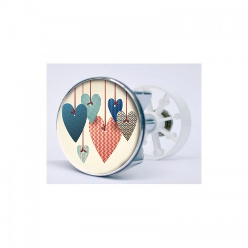 Stickers visage heureux autocollant bonde lavabo évier bouchon