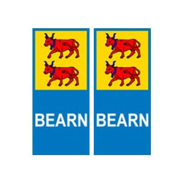 Bearn blason autocollant plaque