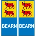 Bearn blason autocollant plaque