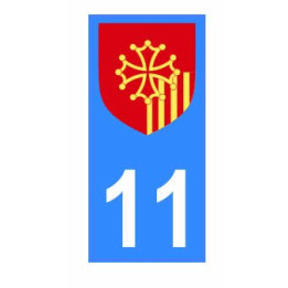 11 languedoc roussillon blason autocollant plaque