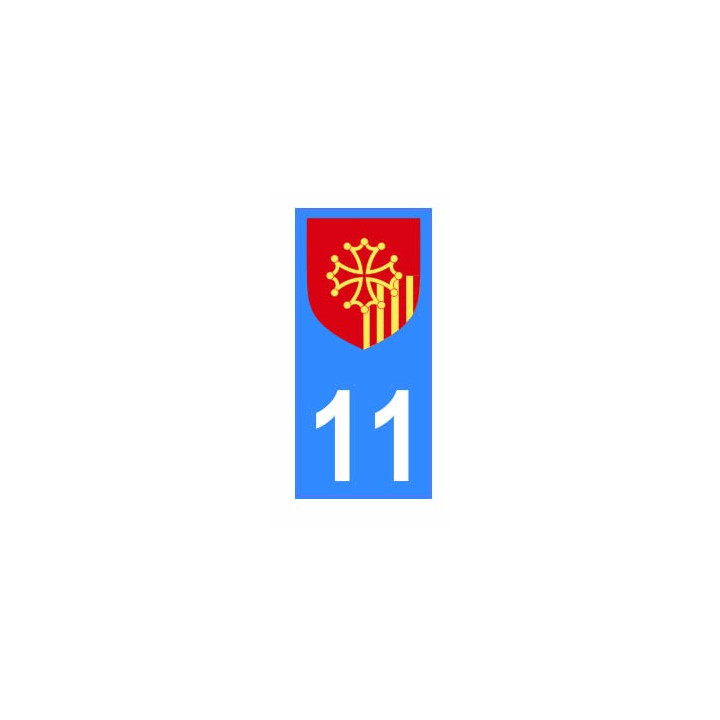 11 languedoc roussillon blason autocollant plaque