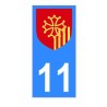 11 languedoc-rosellón escudo de armas de la etiqueta engomada de la placa
