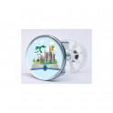Stickers visage heureux autocollant bonde lavabo évier bouchon