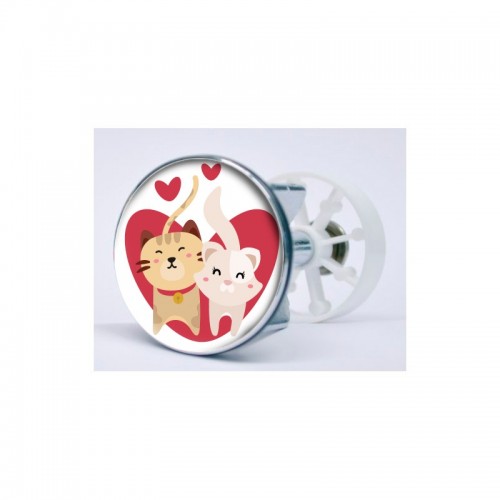 Stickers visage heureux autocollant bonde lavabo évier bouchon
