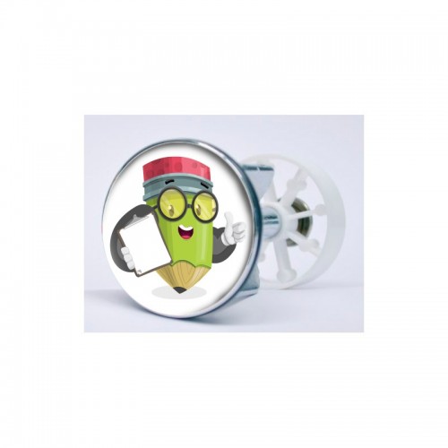Stickers visage heureux autocollant bonde lavabo évier bouchon